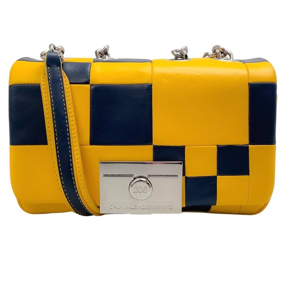 Calvin Klein 205W39NYC Navy Yellow Billie Flap Bag